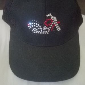 Womens Jeweled Motorcycle Ball Cap New